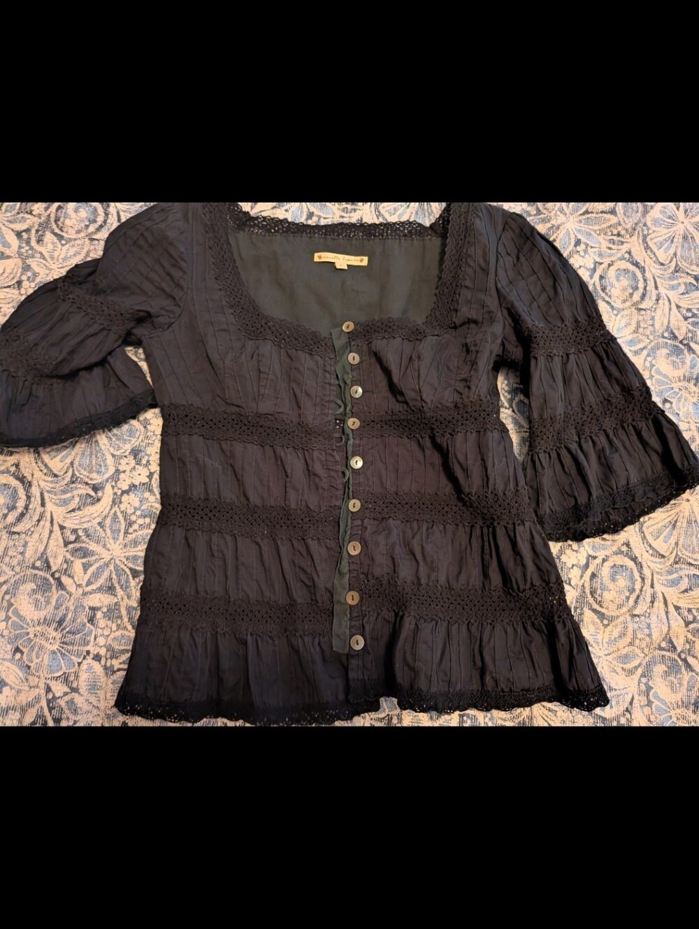 Nanette Lepore Romantic Bell Sleeve 3/4 Blouse